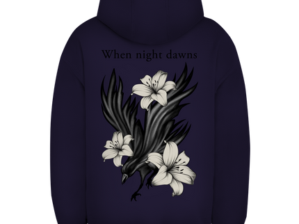 Unisex Oversize Hoodie – Rabe und Lilien
