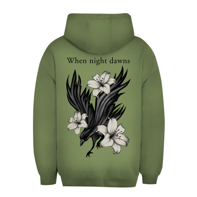 Unisex Oversize Hoodie – Rabe und Lilien