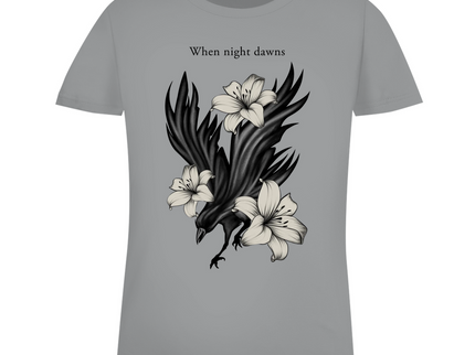 Damen Premium Bio T-Shirt – Rabe und Lilien