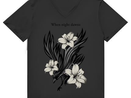 Herren Premium Bio V-Neck T-Shirt - Rabe & Lilien Motiv