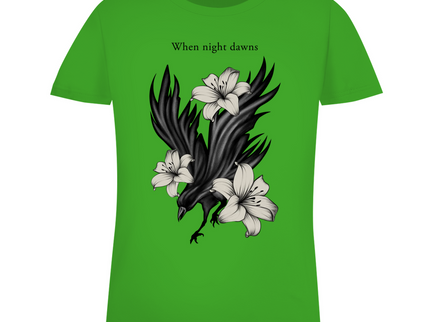 Damen Premium Bio T-Shirt – Rabe und Lilien