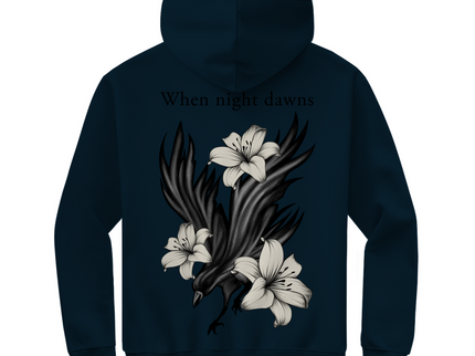 Herren Zipper Hoodie – Rabe und Lilien