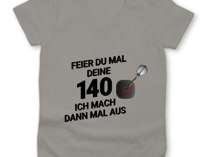 Damen Premium Bio V-Neck T-Shirt – Feier du mal deine 140