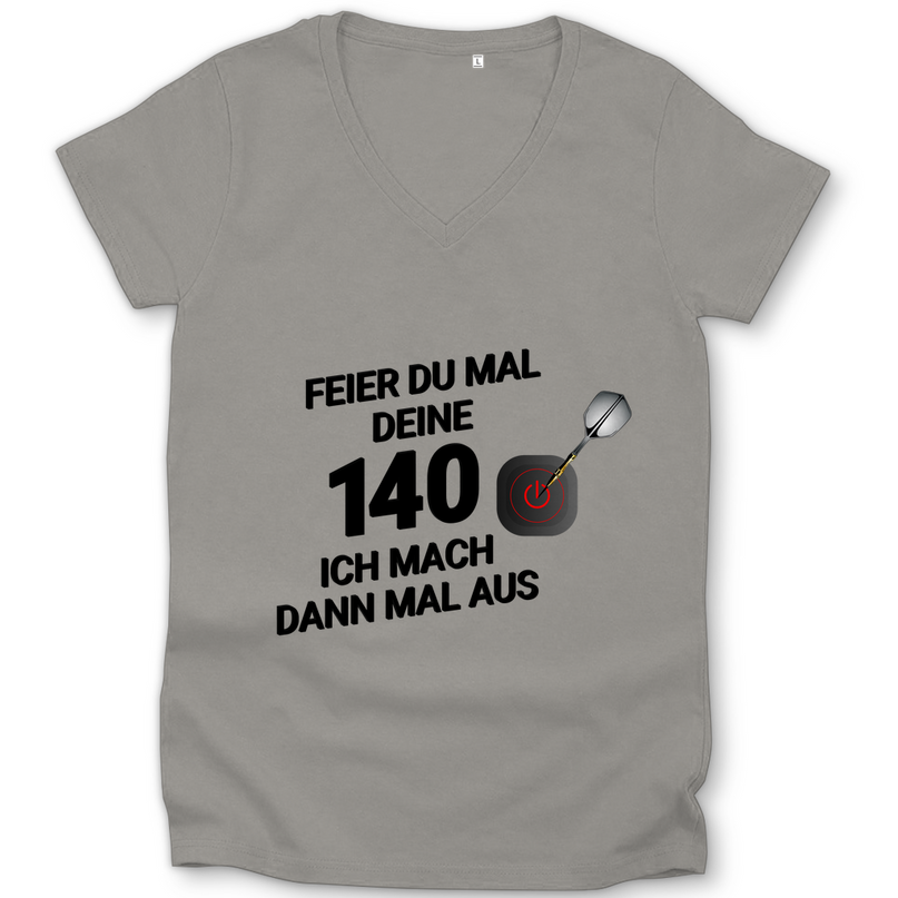Damen Premium Bio V-Neck T-Shirt – Feier du mal deine 140