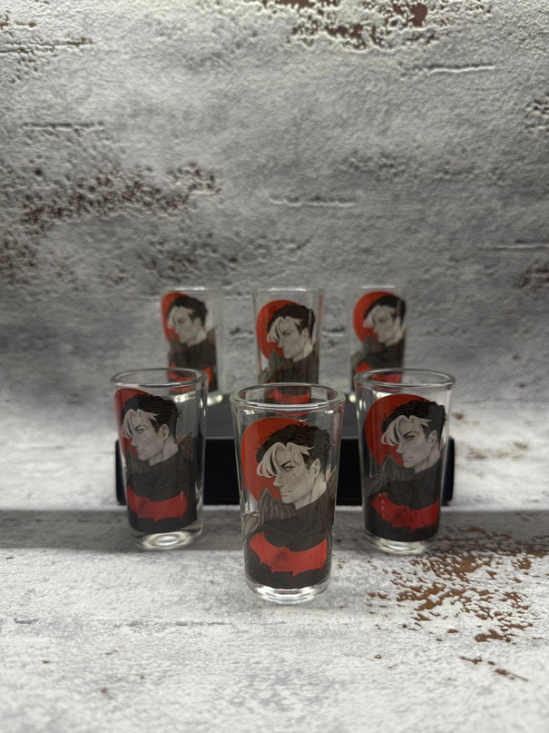 6er-Set Shotgläser „Broken Hero“