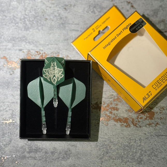 Cuesoul ROST T19 Grün/Transparent Standard - Dart Flights