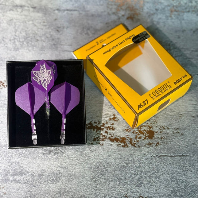 Cuesoul ROST T19 Lila/Transparent Standard - Dart Flights