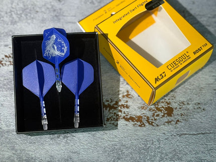 Cuesoul ROST T19 Blau/Transparent Standard - Dart Flights
