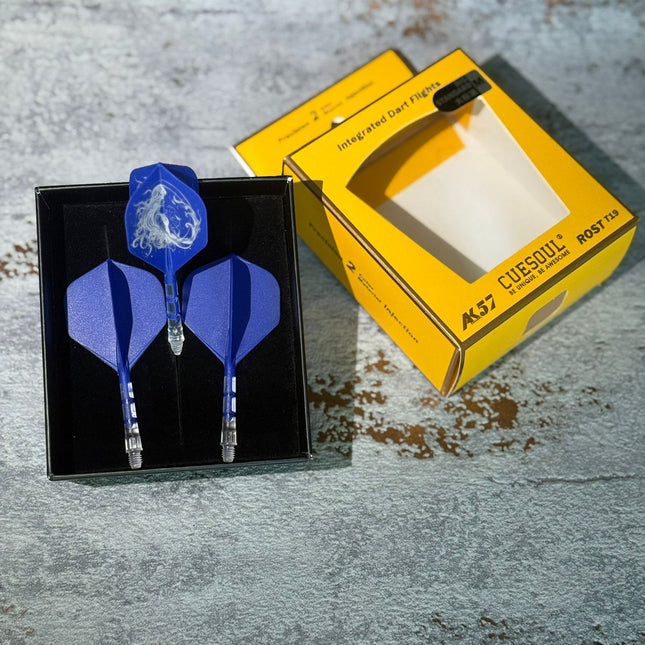 Cuesoul ROST T19 Blau/Transparent Standard - Dart Flights