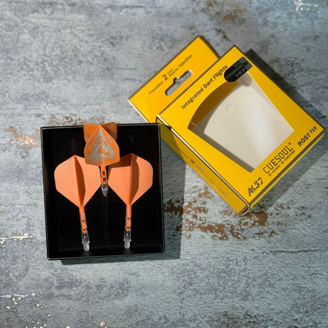 Cuesoul ROST T19 Orange/Transparent Standard - Dart Flights