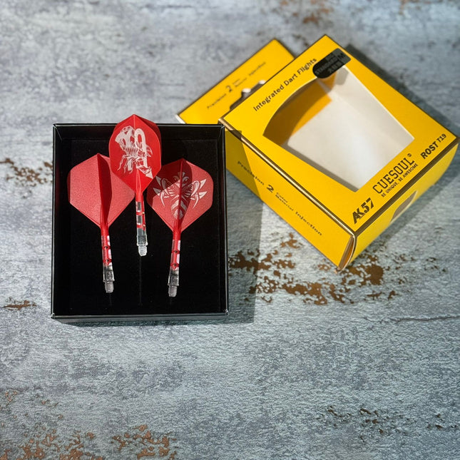 Cuesoul ROST T19 Rot/Transparent Standard - Dart Flights