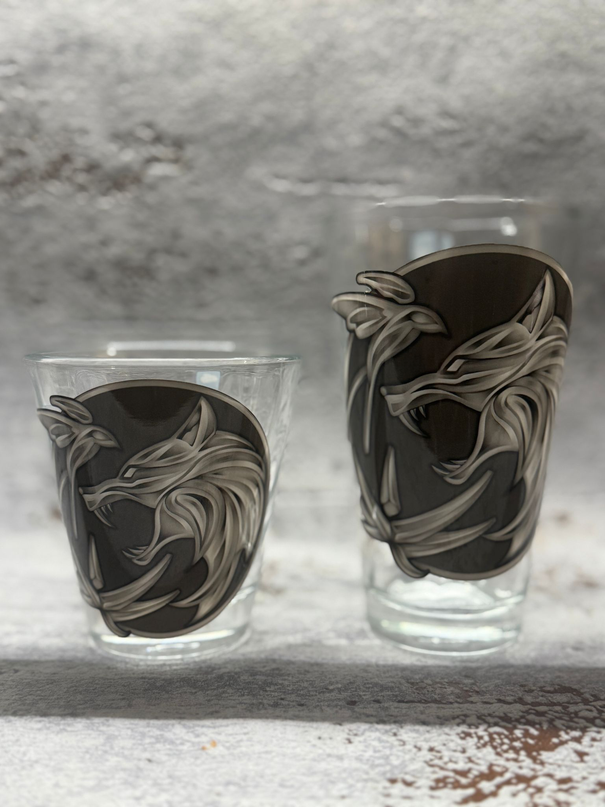 Leonardo Glas-Set – Wolfsemblem