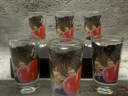 6er-Set Shotgläser „Herz Chibi“