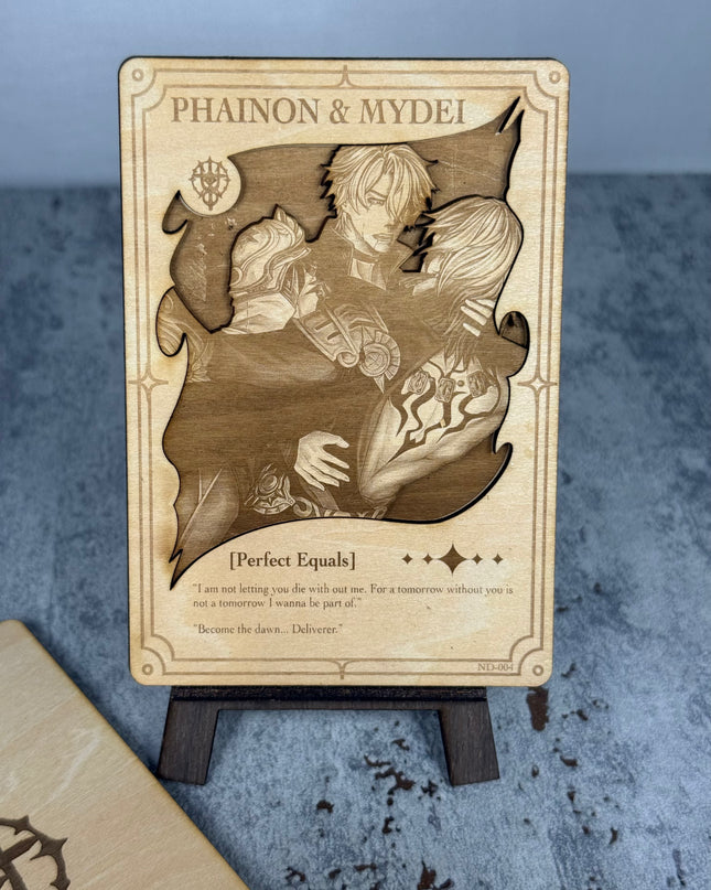 Phainon & Mydei Holzkarte inkl. Ständer