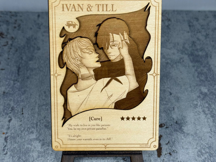 Ivan & Till Holzkarte inkl. Ständer