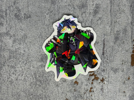Flins(Rund) Holografischer Sticker