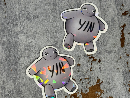 Y/N(Rund) Holografischer Sticker