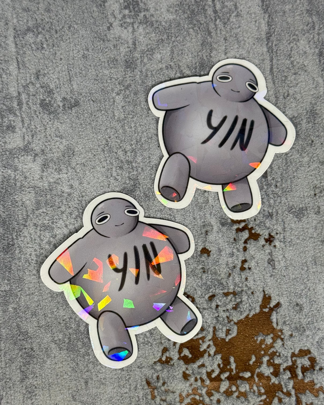 Y/N(Rund) Holografischer Sticker