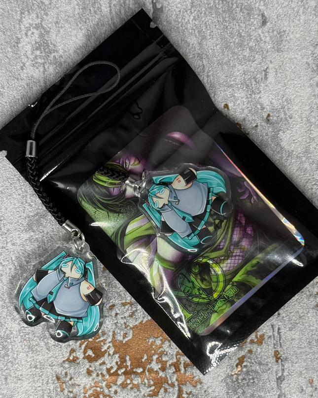 Miku(Rund) Acryl Phonecharm