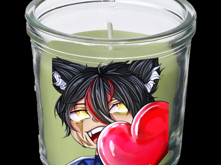 Duftkerze – Herz Chibi Grüner Apfel & Jasmin 20 Std. Brenndauer