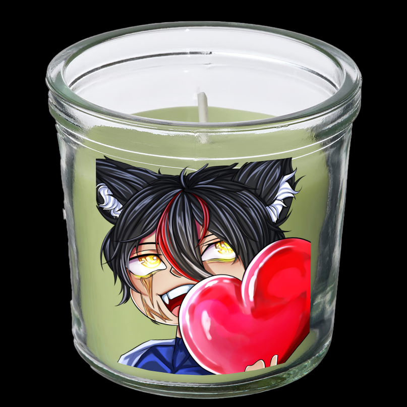 Duftkerze – Herz Chibi Grüner Apfel & Jasmin 40 Std. Brenndauer