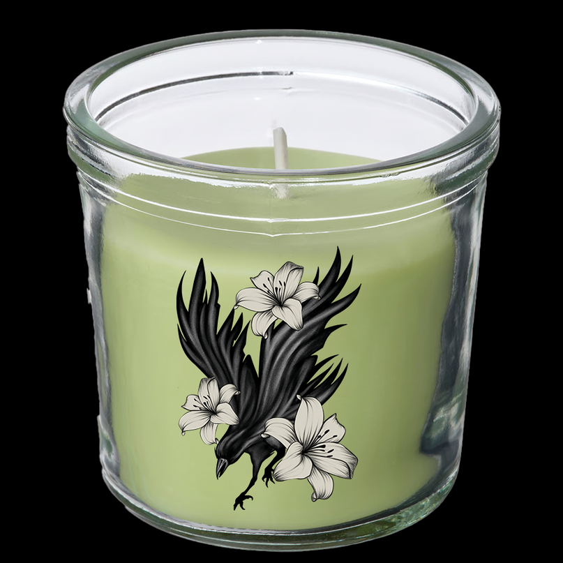 Duftkerze – Rabe & Lilie Grüner Apfel & Jasmin 40 Std. Brenndauer