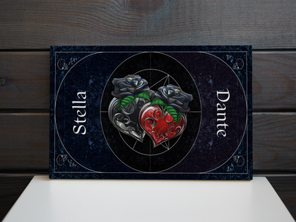 Leinwand 60 x 40 cm – Twin Hearts of Shadow & Passion