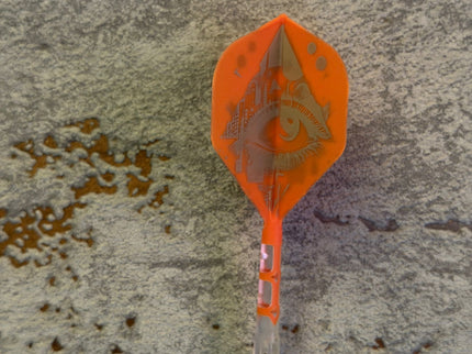 Cuesoul ROST T19 Orange/Transparent Standard - Dart Flights