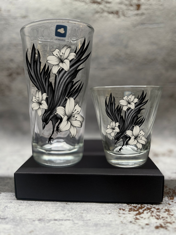 Leonardo Glas-Set – Rabe & Lilien