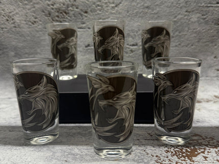 6er-Set Shotgläser „Wolfsemblem“ – Stärke trifft auf Stil
