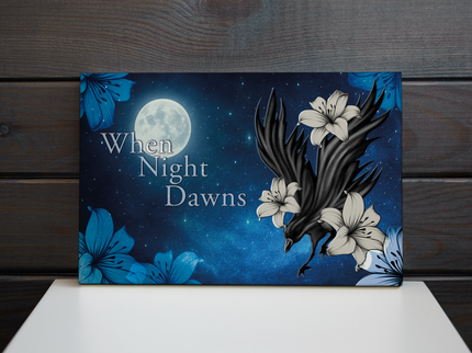 Leinwand 60 × 40 cm – Rabe & Lilien Motiv