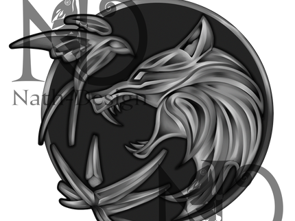 Duftkerze – Wolfsemblem  Vanille & Kokos  20 Std. Brenndauer