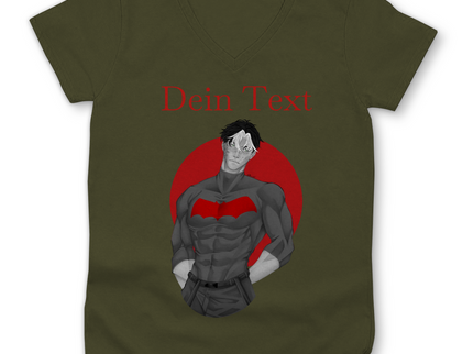 Damen Premium Bio V-Neck T-Shirt - Broken Hero 2