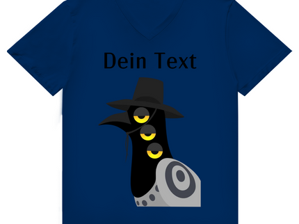 Herren Premium Bio V-Neck T-Shirt – Dämonischer Vogel