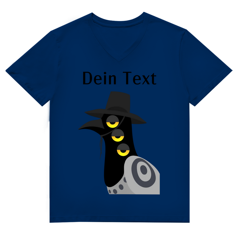 Herren Premium Bio V-Neck T-Shirt – Dämonischer Vogel