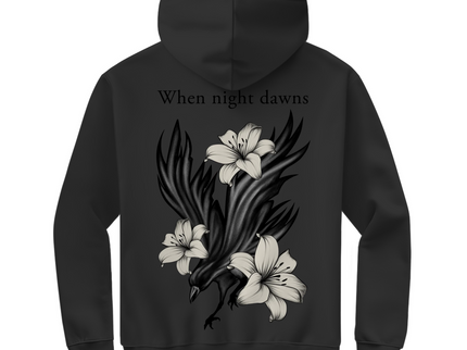 Herren Zipper Hoodie – Rabe und Lilien