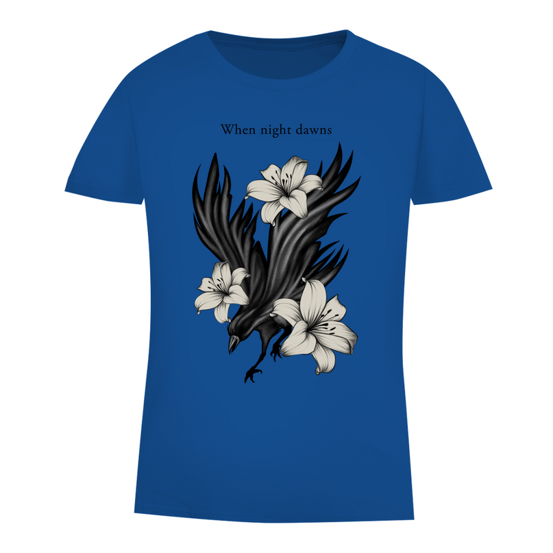 Damen Premium Bio T-Shirt – Rabe und Lilien