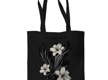 Tragetasche – Rabe und Lilien