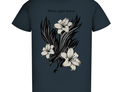 Herren Premium Bio T-Shirt – Rabe und Lilien