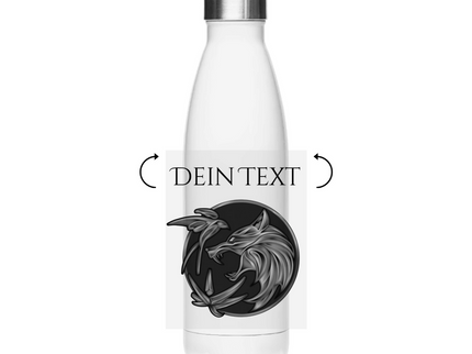 Edelstahl-Thermoflasche - Wolfsemblem