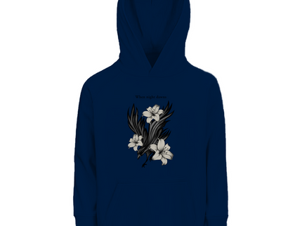 Kinder Premium Bio Hoodie – Rabe und Lilien