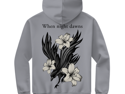 Herren Zipper Hoodie – Rabe und Lilien