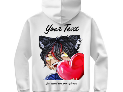 Herren Zipper Hoodie – Herz Chibi