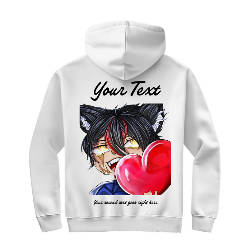 Herren Zipper Hoodie – Herz Chibi