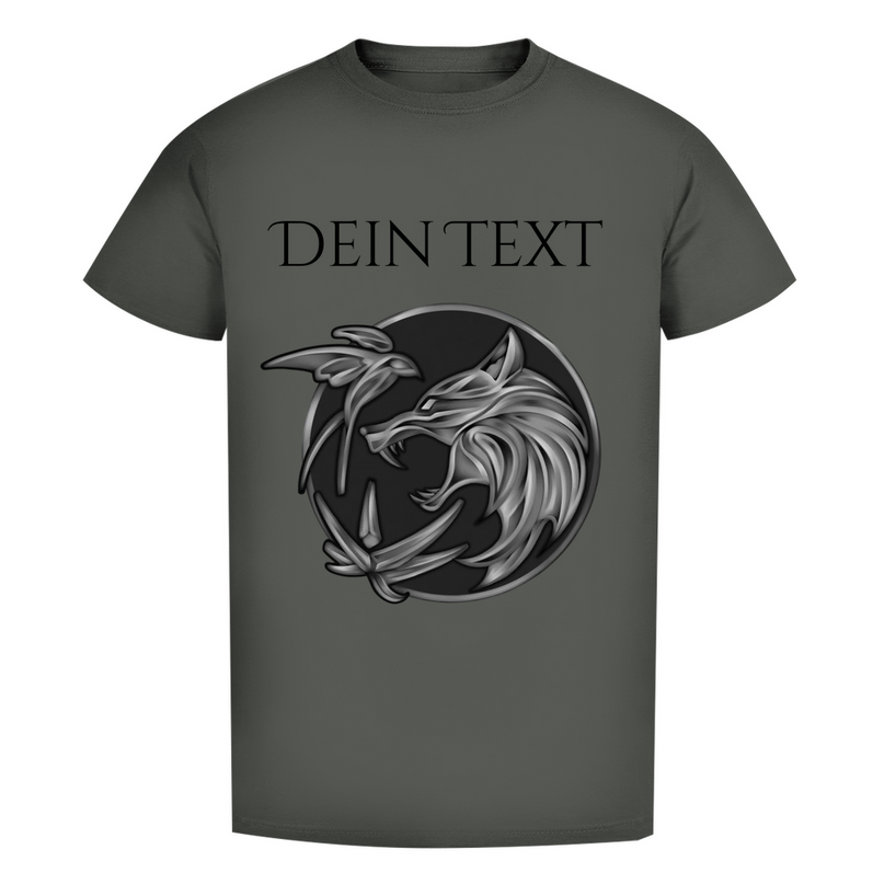 Herren Premium Bio T-Shirt - Wolfsemblem