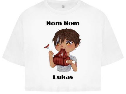 Damen Oversize Crop Top - Mampf Chibi