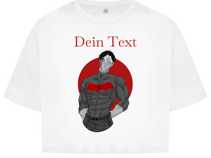 Damen Oversize Crop Top – Broken Hero 2