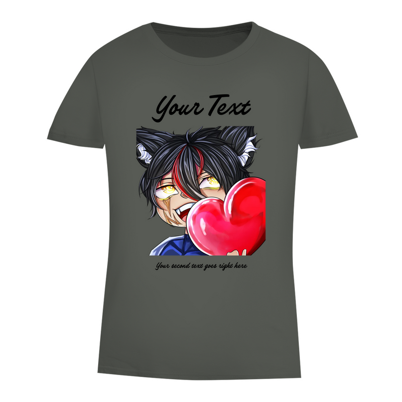 Damen Premium Bio T-Shirt - Chibi Herz