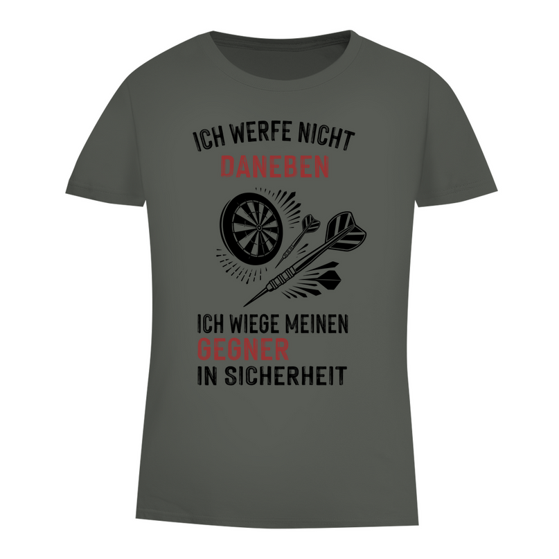 Damen Premium Bio T-Shirt – Ich werfe nicht daneben ...