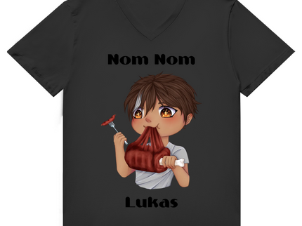 Herren Premium Bio V-Neck T-Shirt - Mampf Chibi